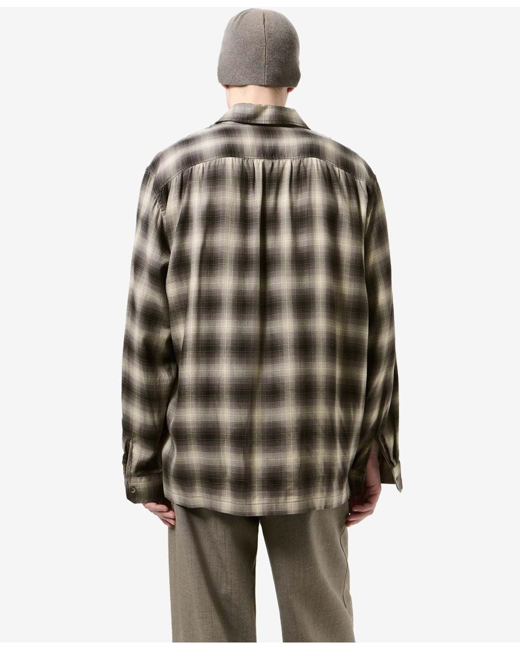 Our Legacy Gray Every Check-Pattern Button-Down Shirt for men
