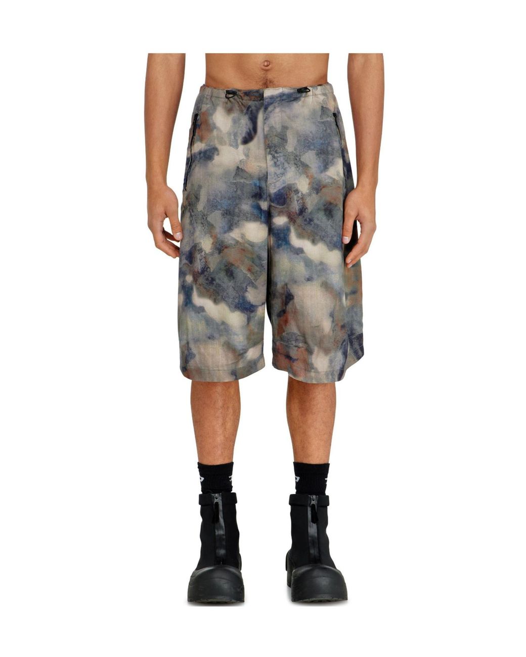 DIESEL Gray Tracksuit Shorts for men