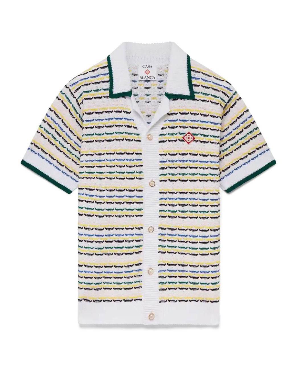 Casablanca White Tuck Stitch Shirt for men