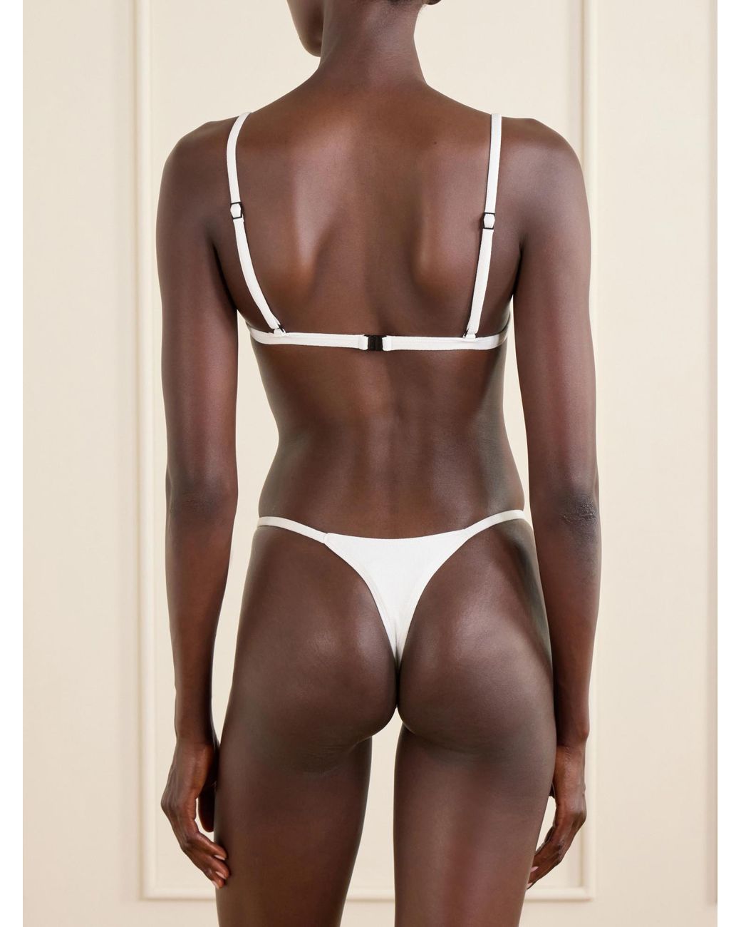 Matteau White Petite Triangle Bikini Top