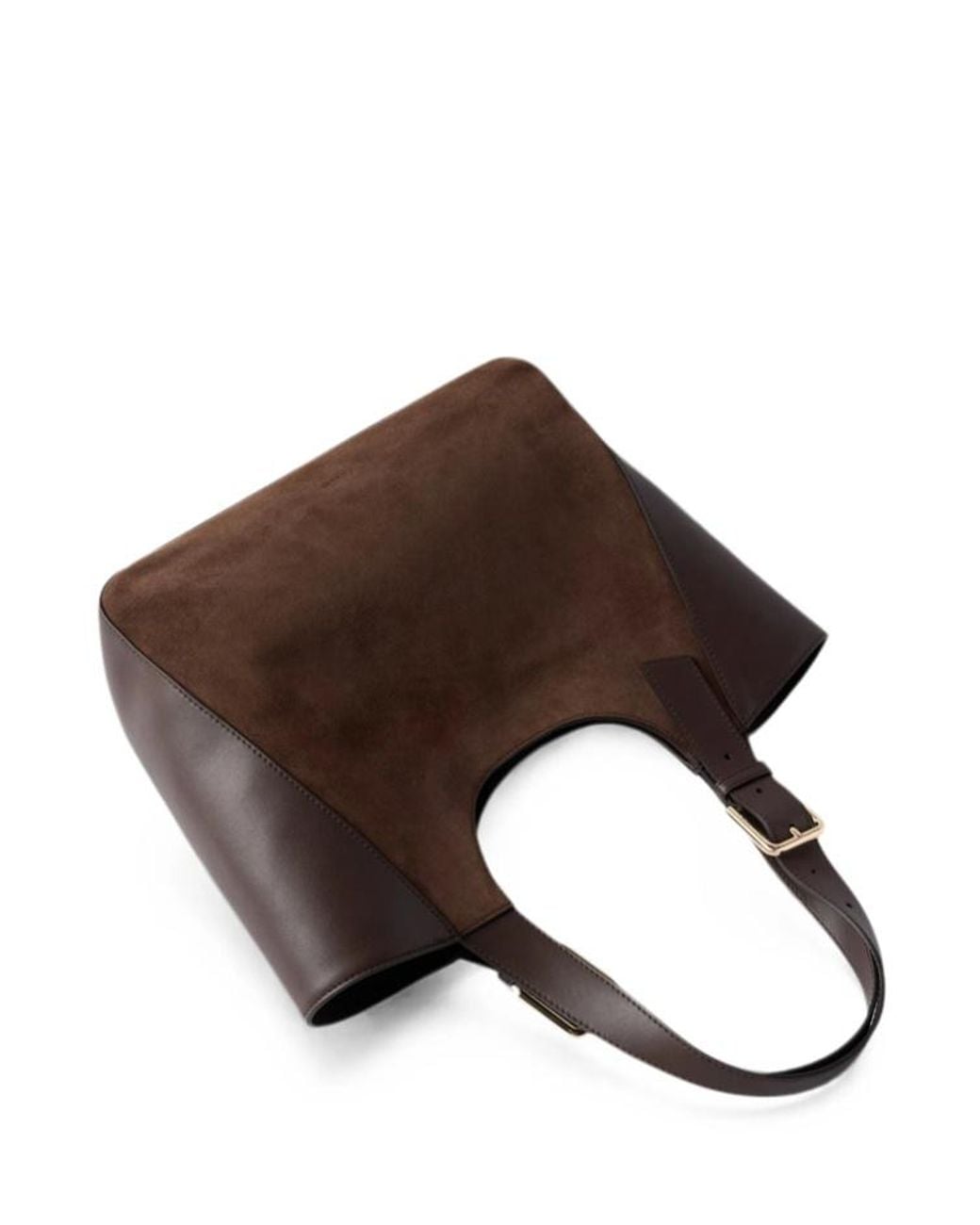 Furla Brown Dora Suede Panel Tote Bag