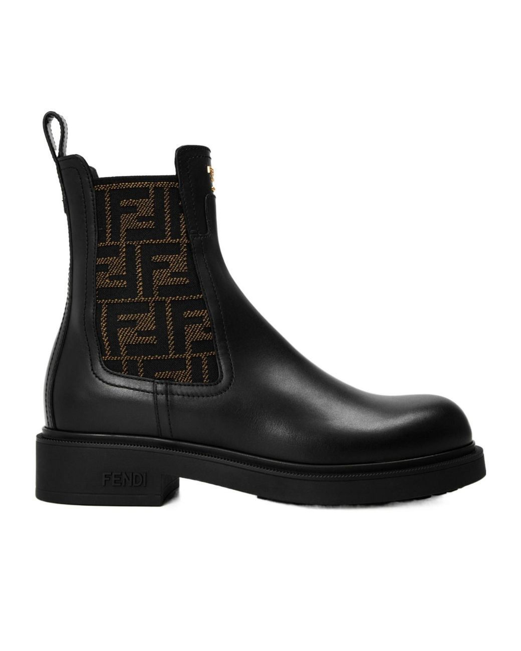 Fendi Black Leather Ankle Boots