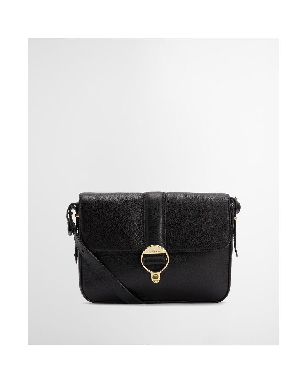 Barbour Black Leather Crossbody Bag