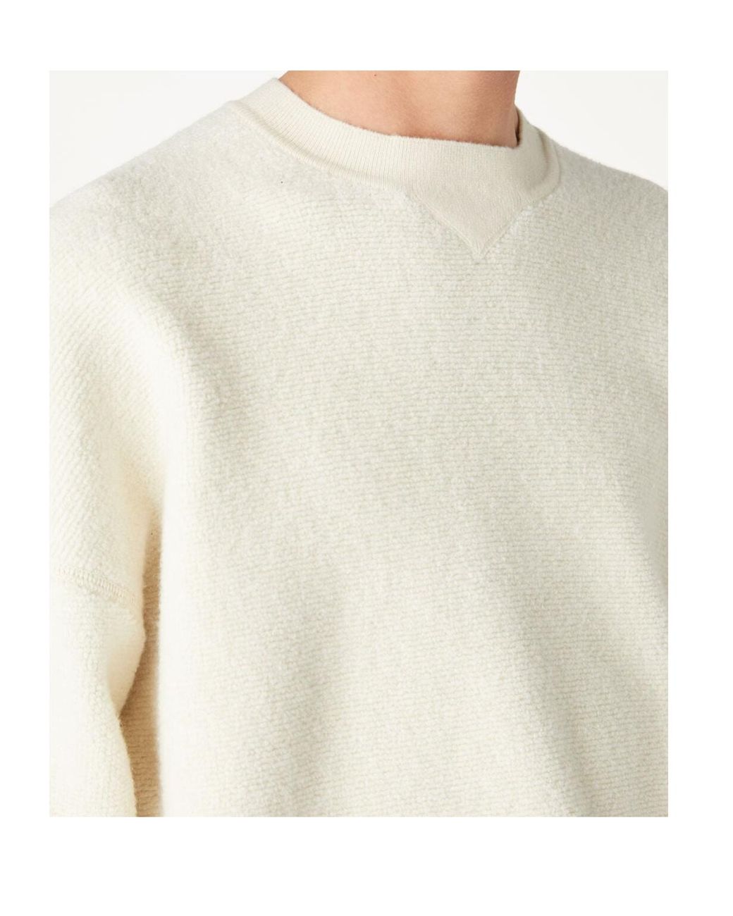Loro Piana White Round Neck Sweater for men