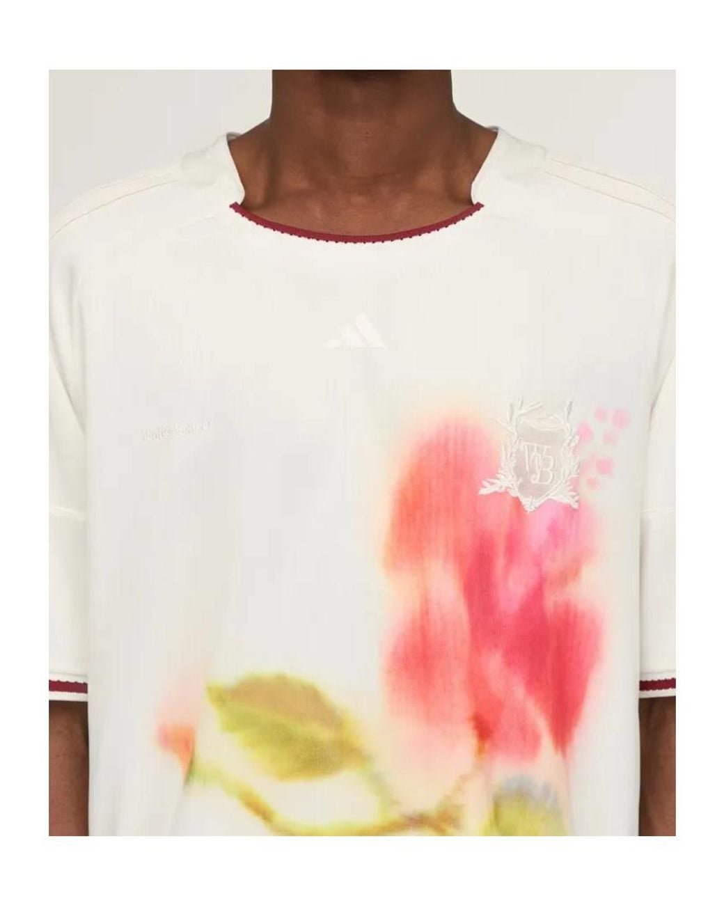 Wales Bonner White X Adidas Floral-Print T-Shirt for men