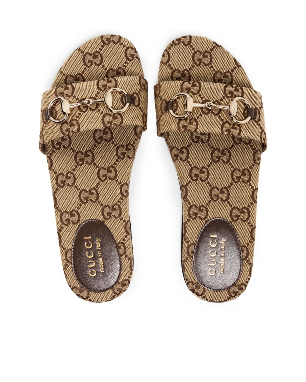 Gucci Multicolor Logo Flat Sandals