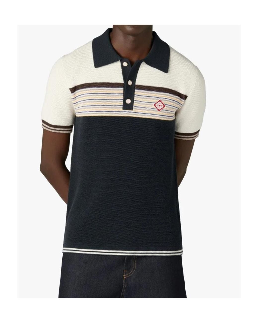 Casablanca Black Cotton-Wool Blend T-Shirt for men