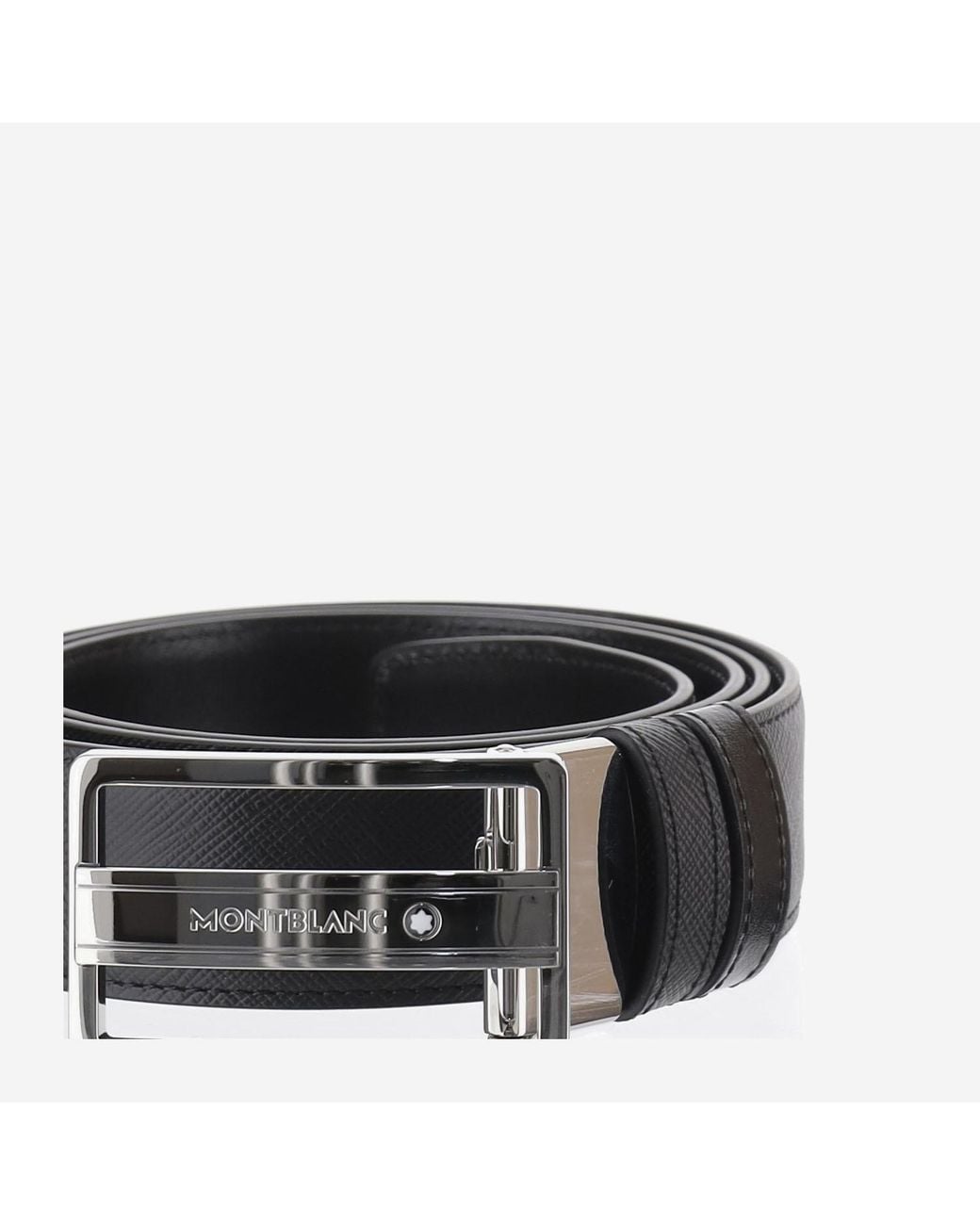 Montblanc Black Reversible Leather Belt for men