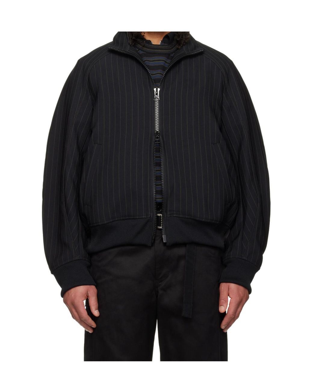 Sacai Black Wool Blend Jacket for men