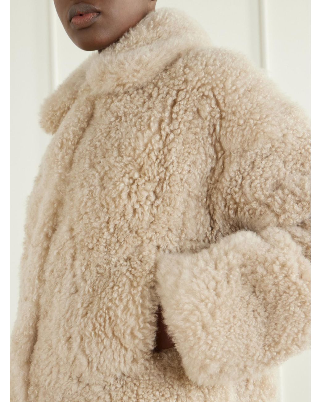 Yves Salomon Natural Shearling Jacket