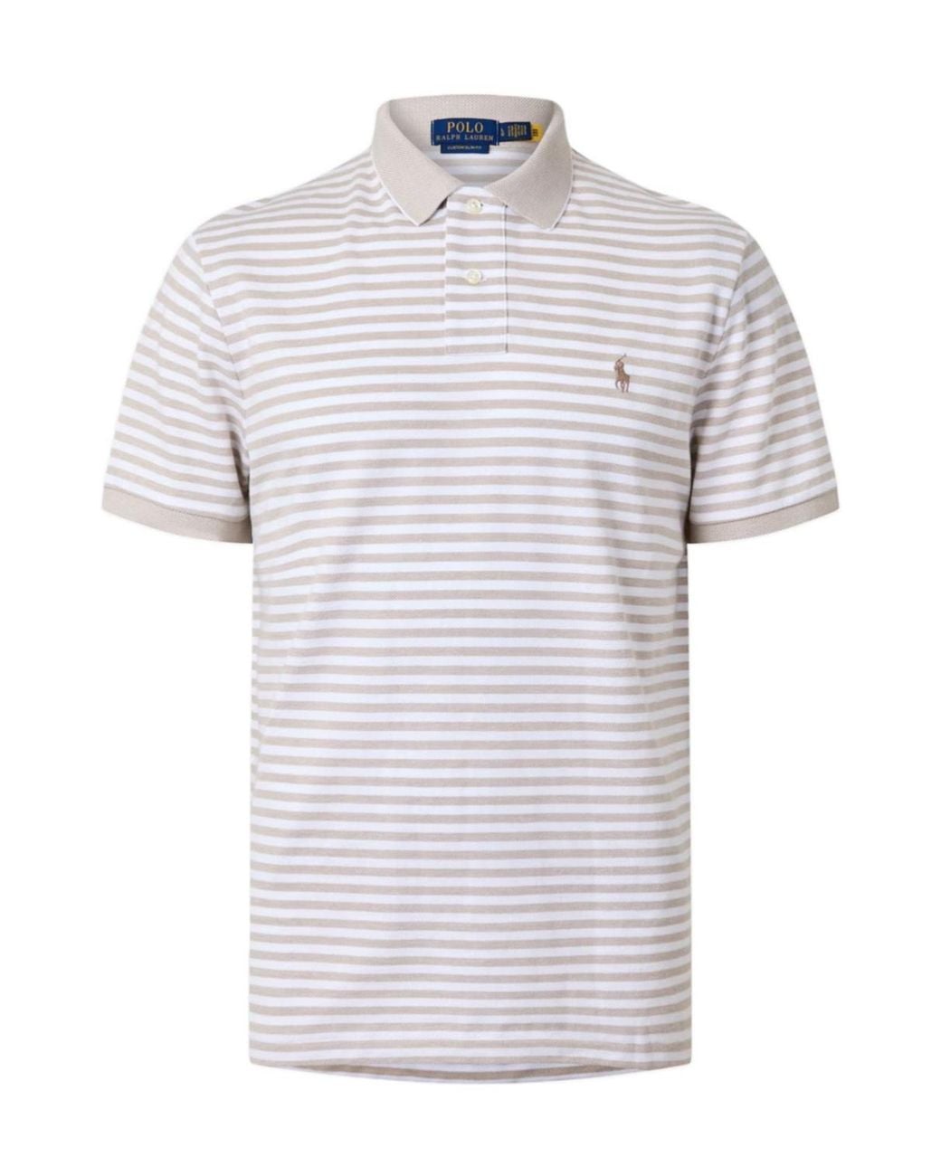Polo Ralph Lauren White Logo Short-Sleeved Polo Shirt for men