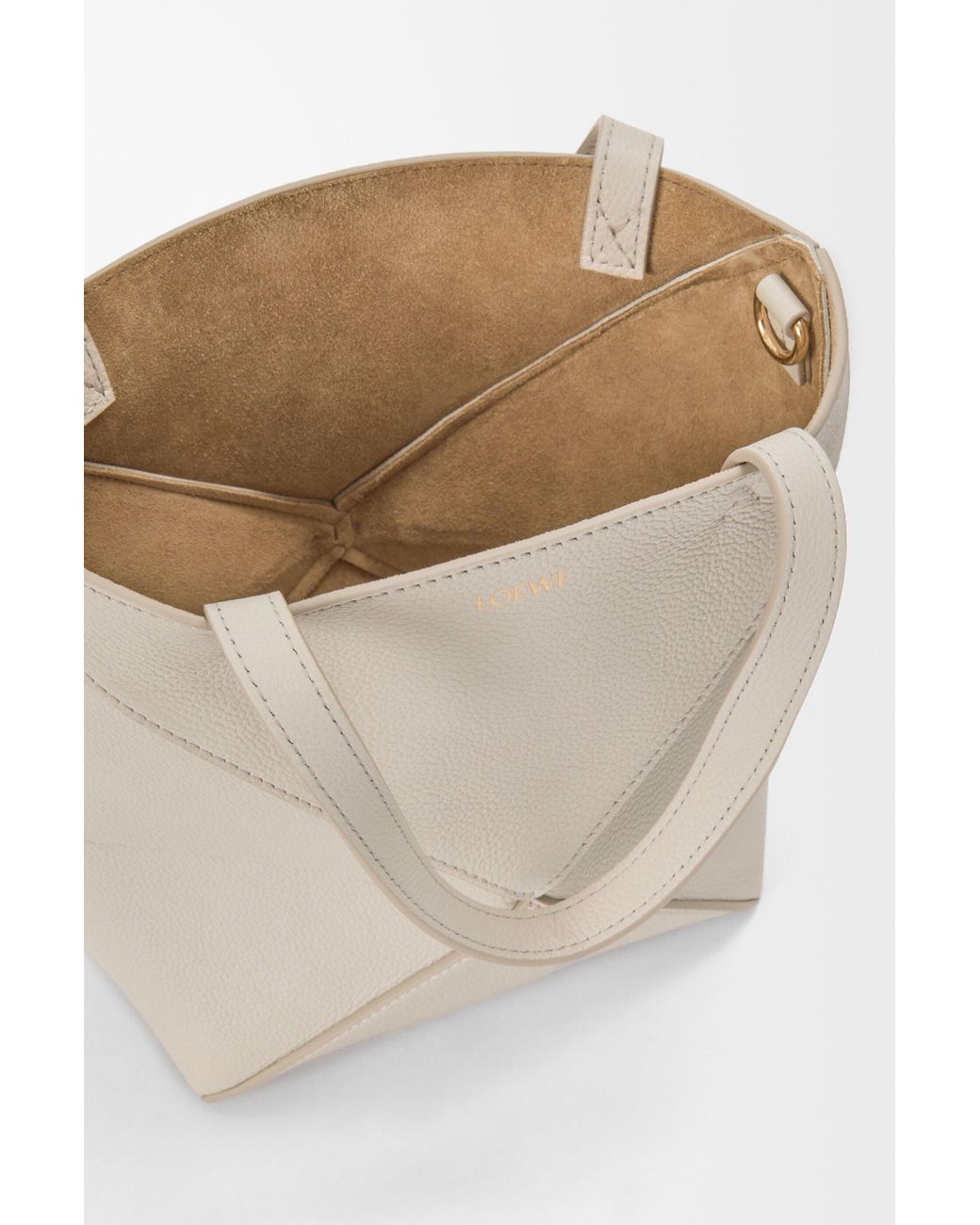 Loewe Natural Mini Puzzle Fold Tote Bag