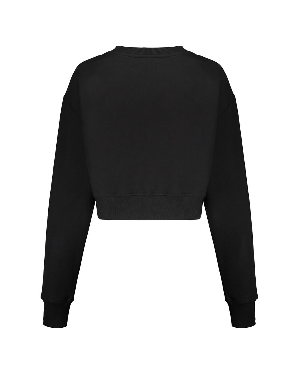 Balmain Black Logo Cropped Sweatshirt