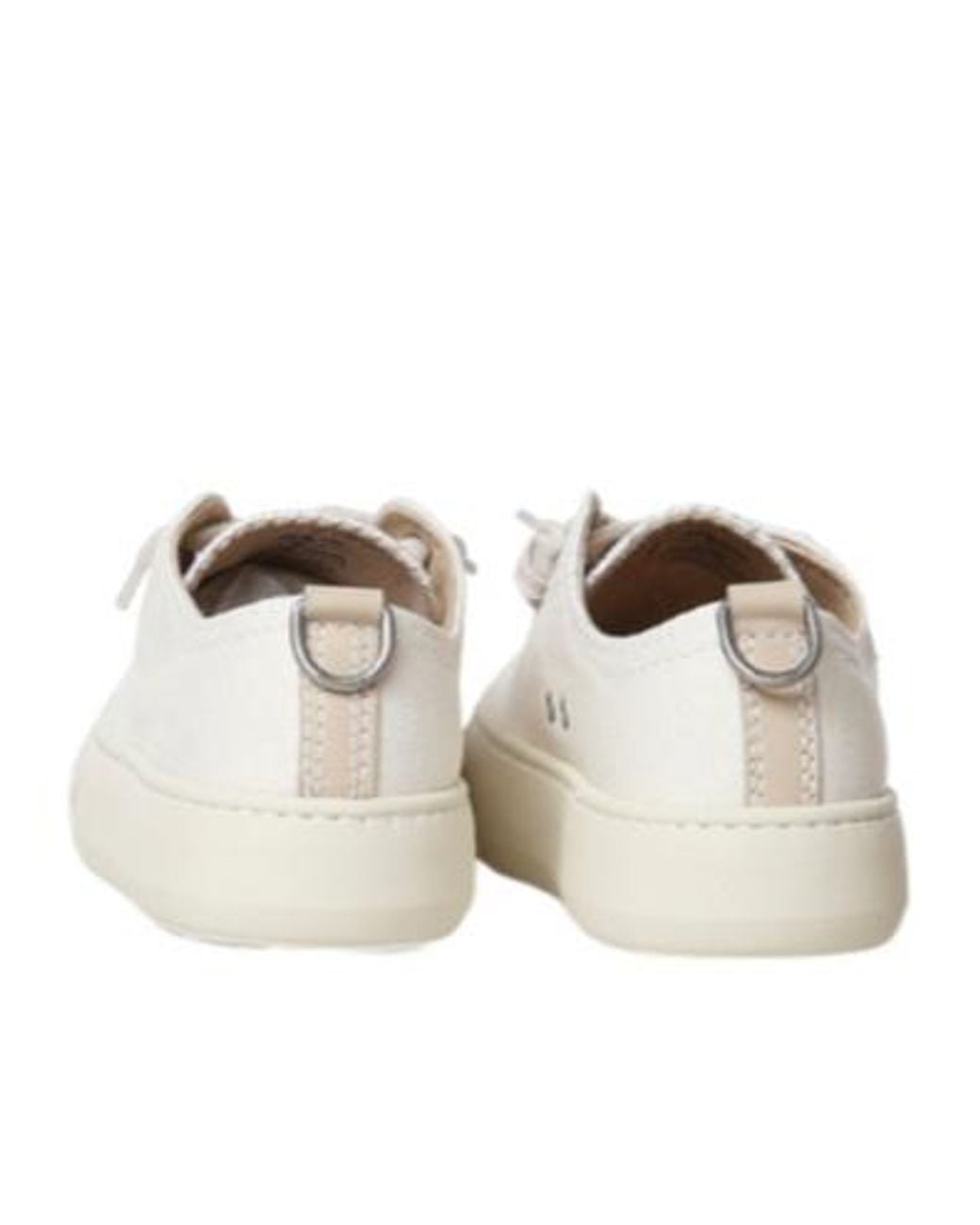 Represent White Textured Canvas Low-Top Sneakers for men