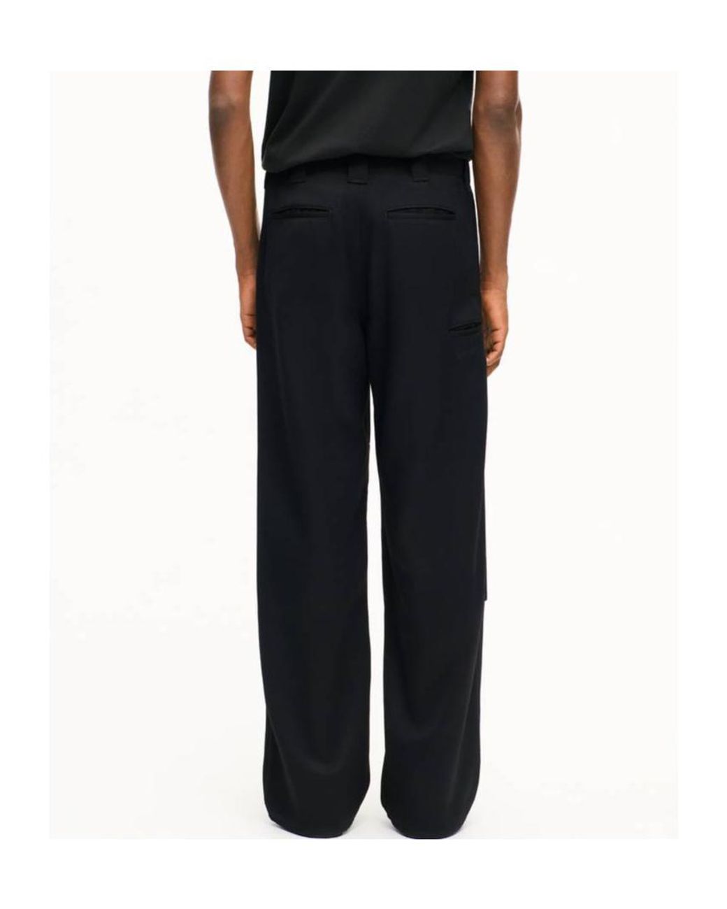 KENZO Black Double Knee Chino Pants for men