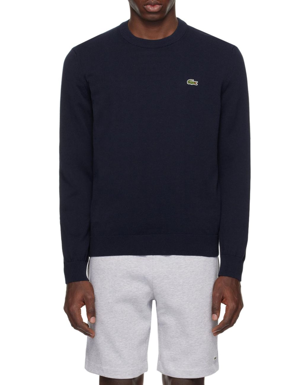 Lacoste Blue Logo Crew Neck Knit for men