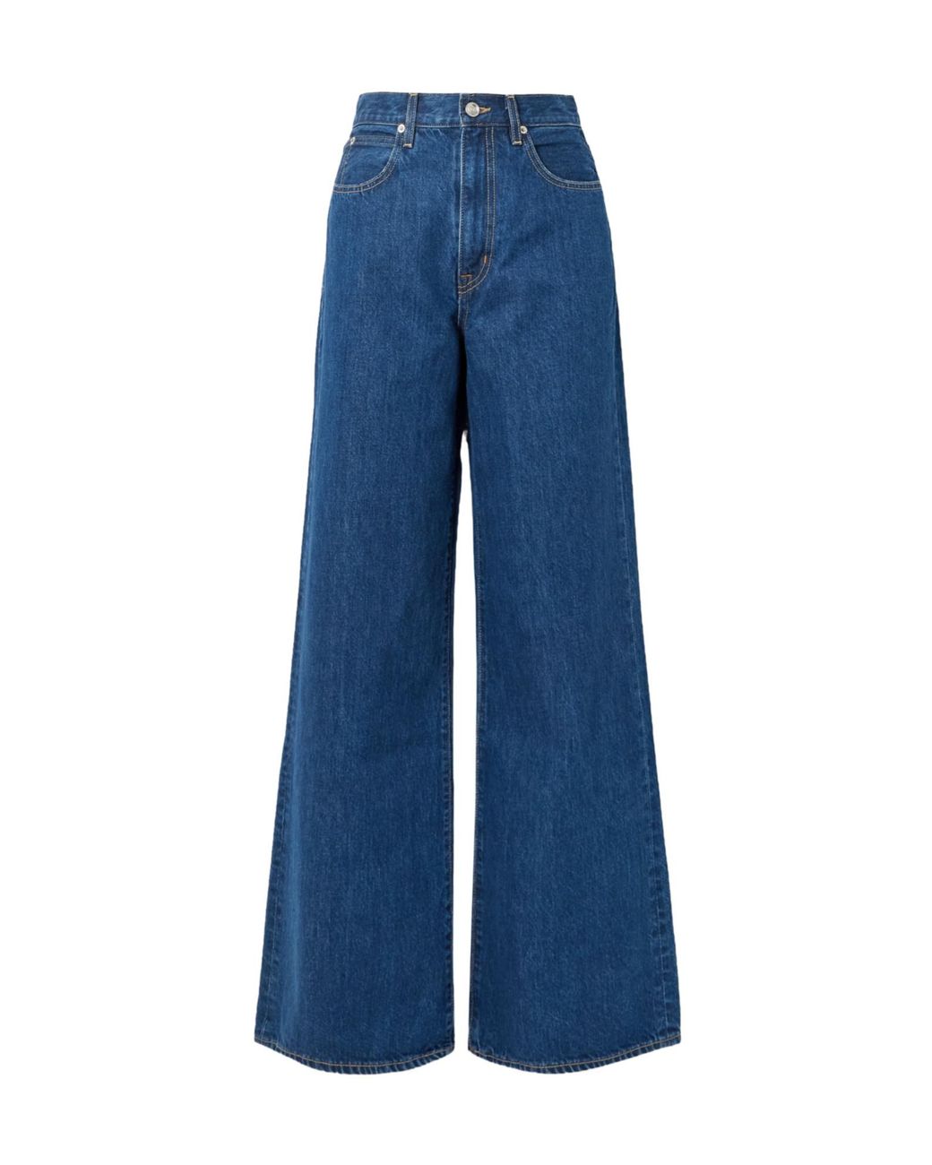 SLVRLAKE Denim Blue Eva High-Rise Wide-Leg Jeans