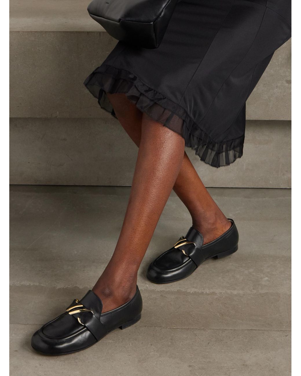 Proenza Schouler Black Decorated Loafers
