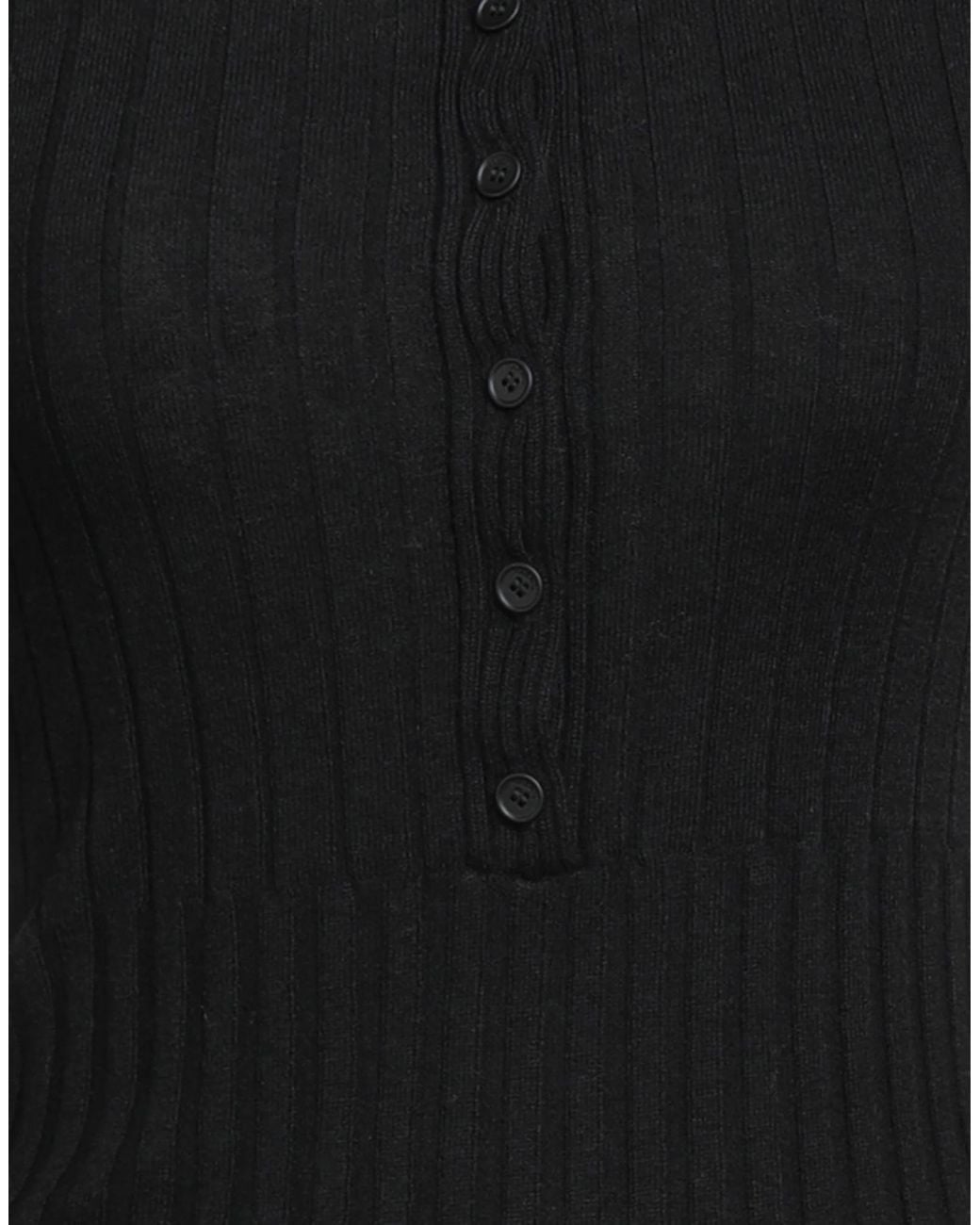 MAX&Co. Black Ribbed-Knit Jumper