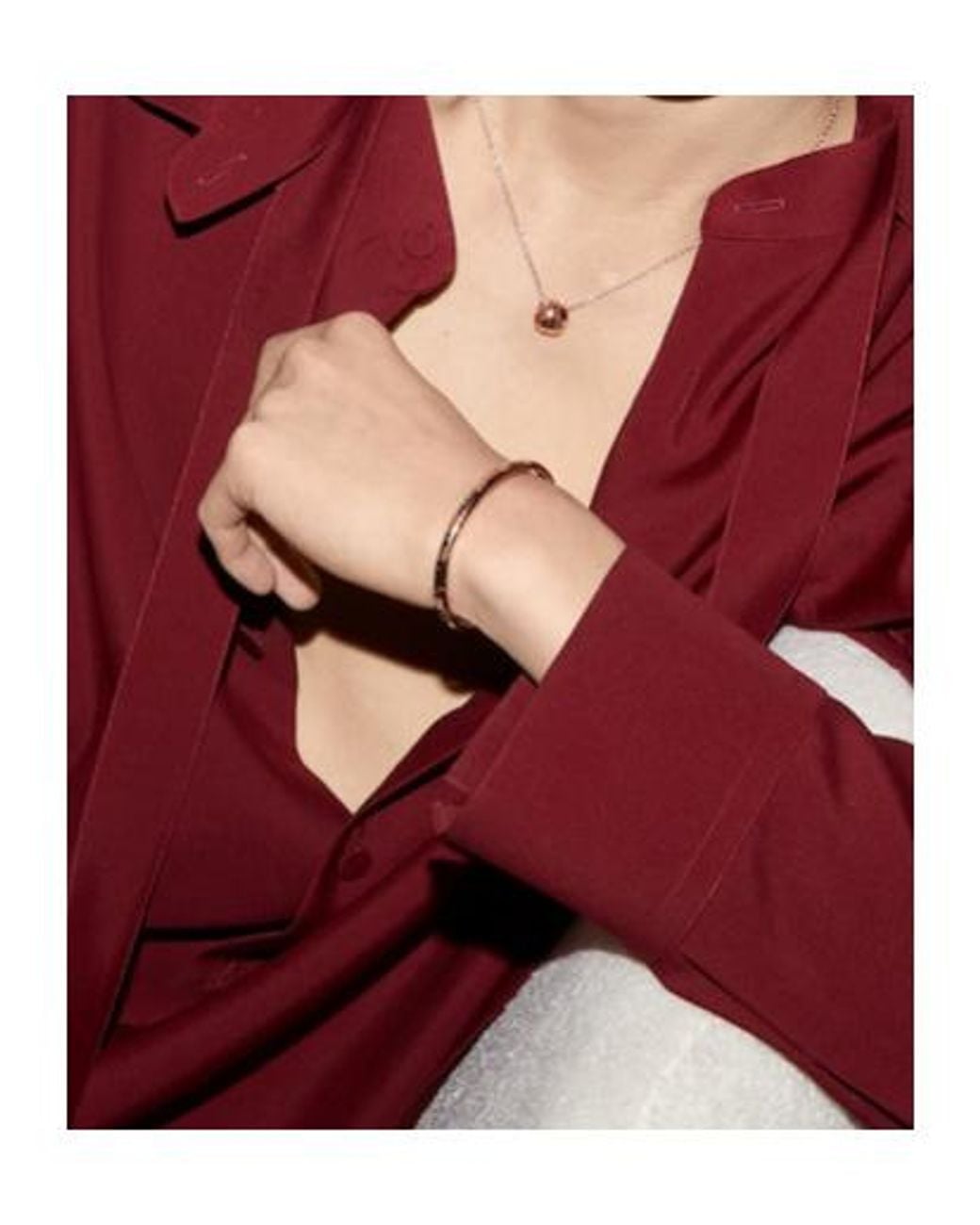 Gucci White Icon 18K Gg Bracelet