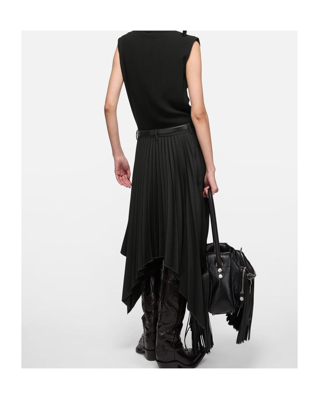 Acne Black Pleated Dress