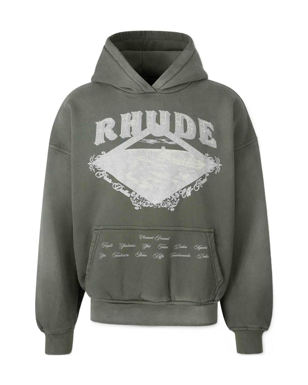 Rhude Gray Long-Sleeve Sweatshirt for men