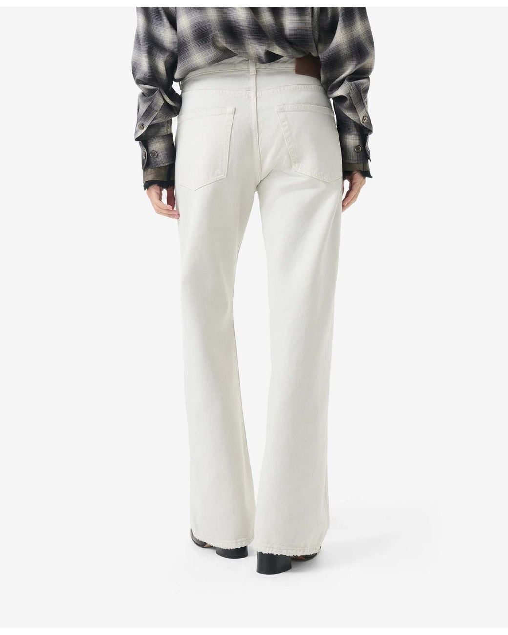 Our Legacy White Full Cut Straight-Leg Jeans