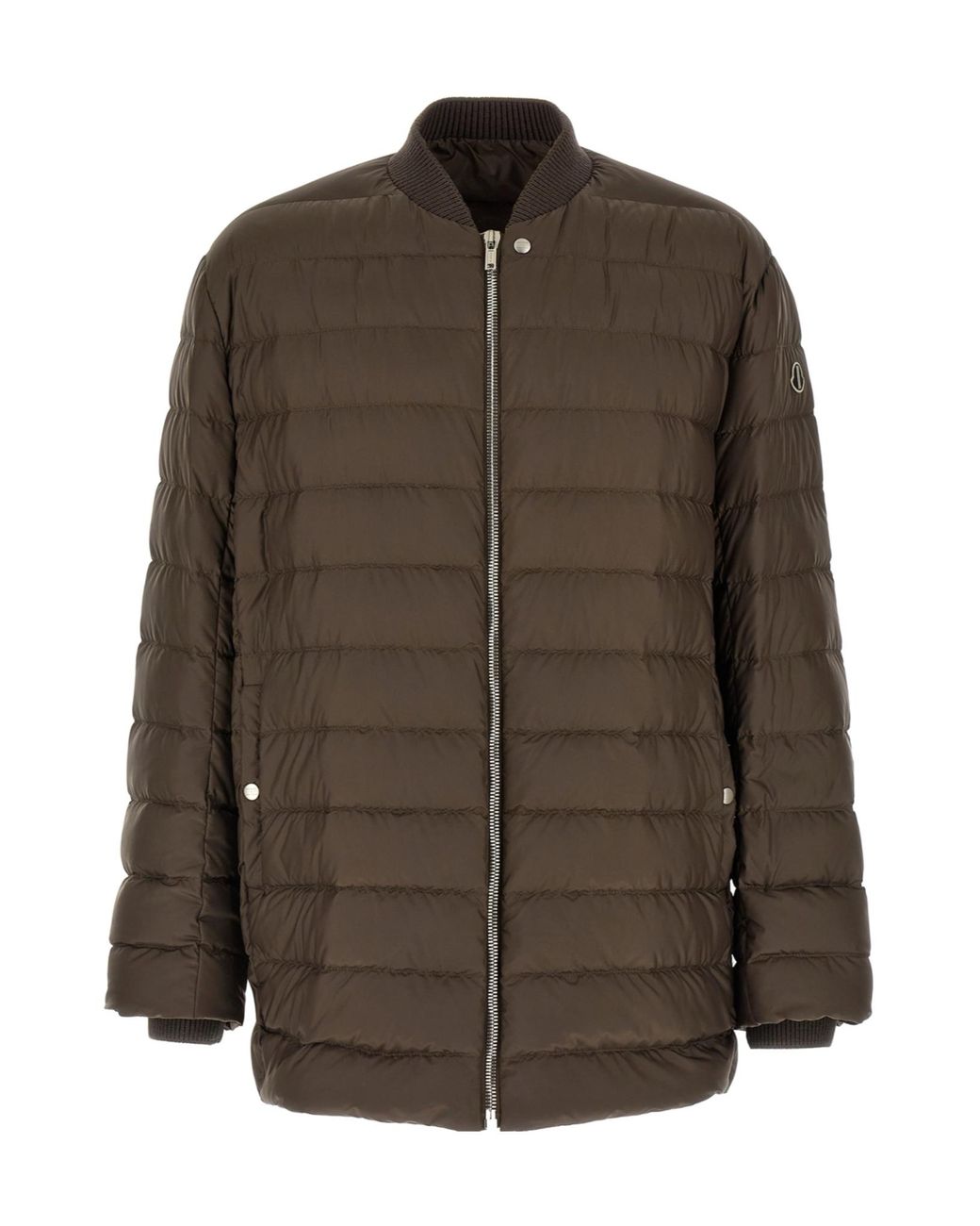 Moncler Brown Moncler Rick Owens Zipped Padded Jacket for men