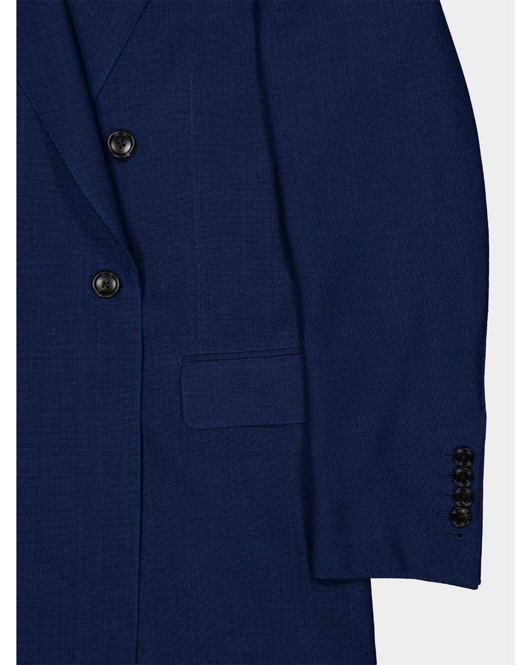 Tom Ford Blue Double-Breasted Wool Blazer for men