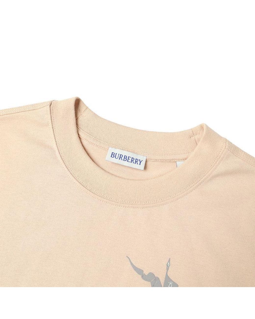 Burberry Natural Ekd Cotton T-Shirt