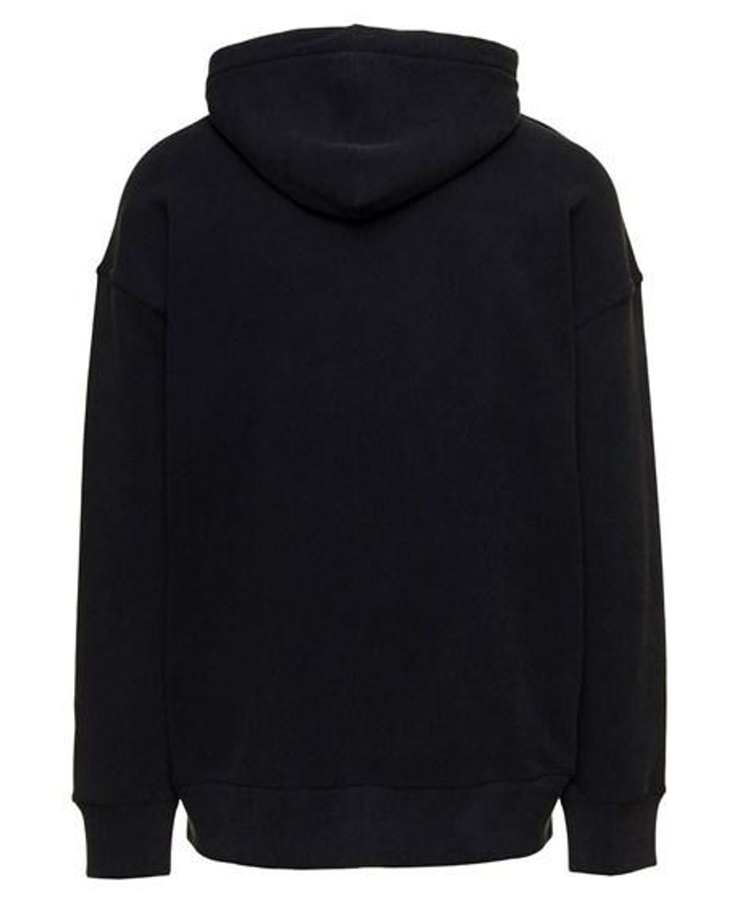 Givenchy Blue Logo Print Drawstring Hoodie for men