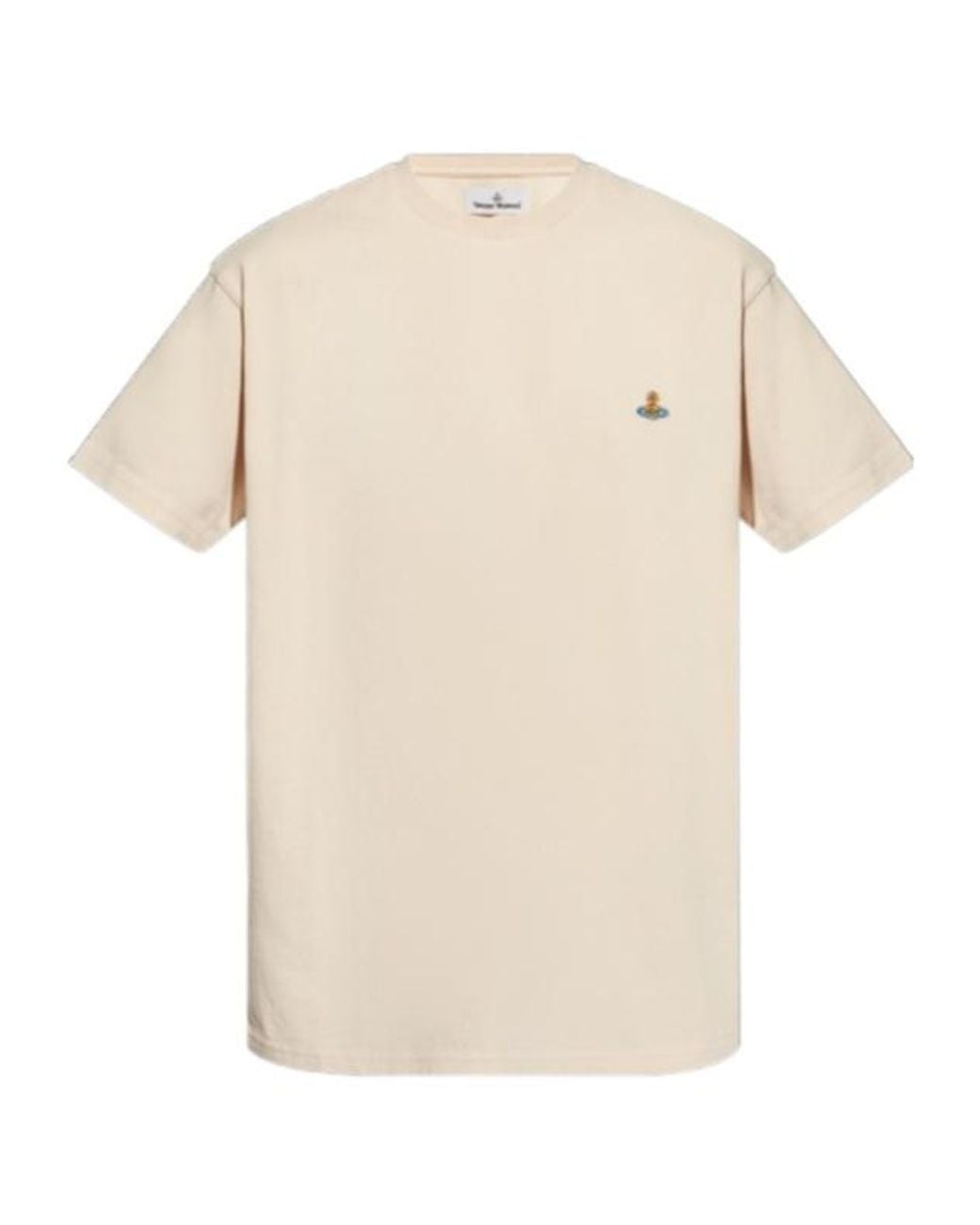 Vivienne Westwood White Orb-Embroidered T-Shirt for men