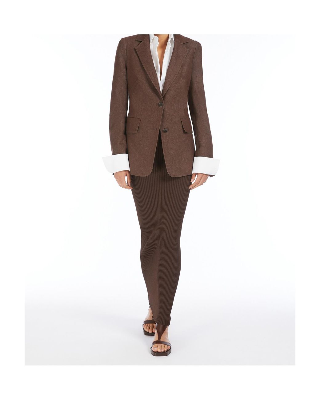 Max Mara Brown Aprile Knitted Skirt