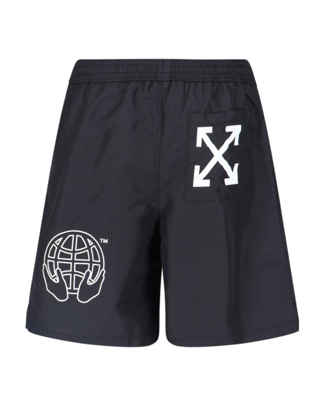 Off-White c/o Virgil Abloh Blue Exact Opp Swim Shorts for men