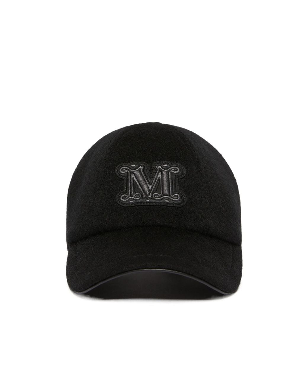 Max Mara Black Logo Embroidered Baseball Cap