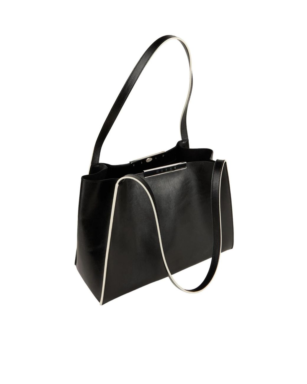 Marni Black Large Leather Tote Bag