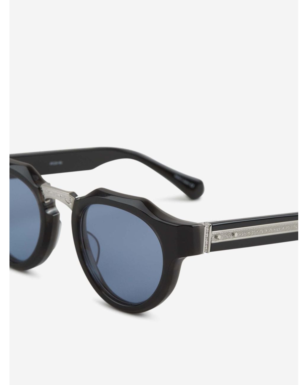 Matsuda Blue Oval Sunglasses for men
