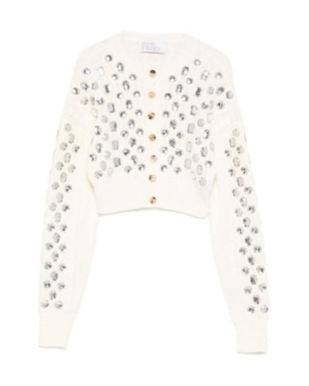 GIUSEPPE DI MORABITO White Embellished Button Cardigan