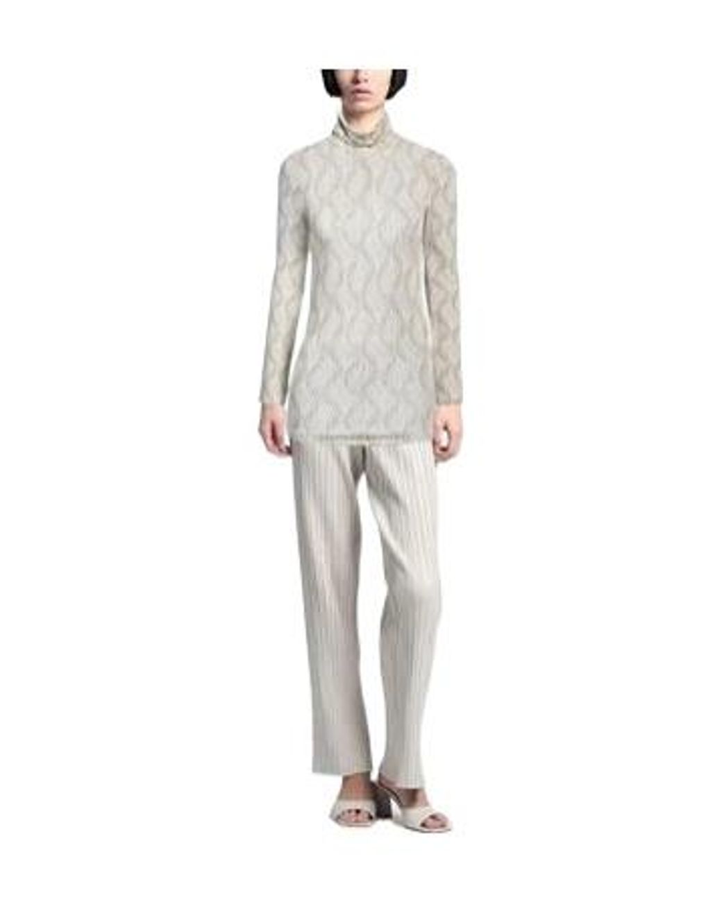 Isabel Marant White Turtleneck Long Sleeve Stretch Top