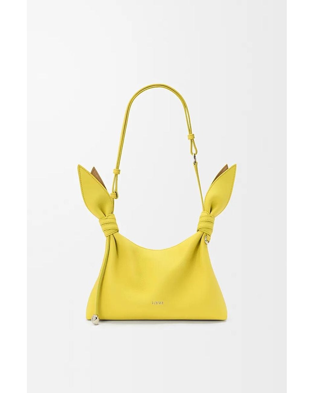 Loewe Yellow Knotted Detail Shoulder Bag