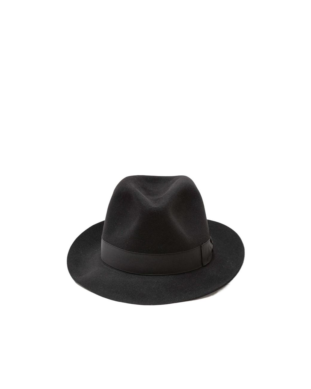 Borsalino Black 50 Grammi Rollable Medium-Brim Hat for men
