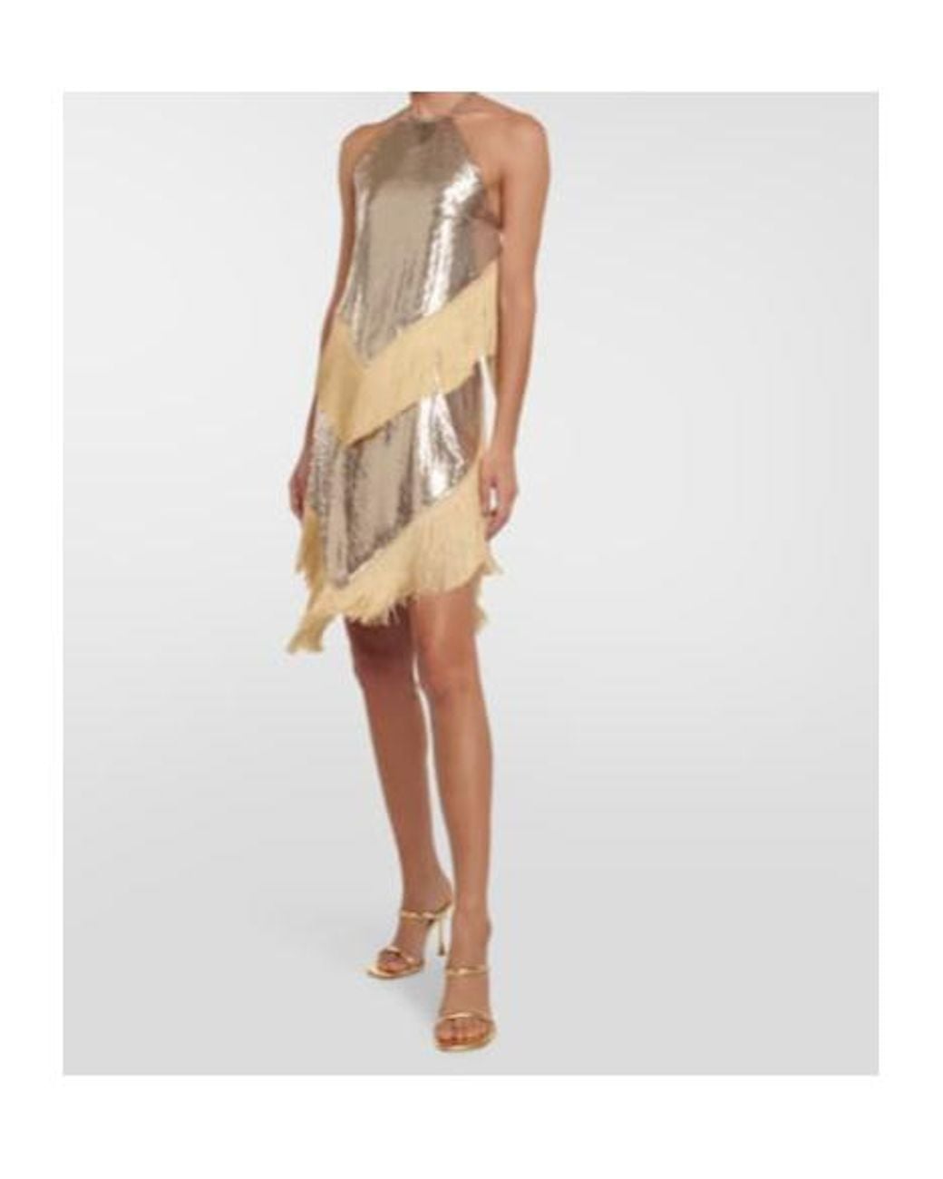 Rabanne Natural Embellished Miniskirt
