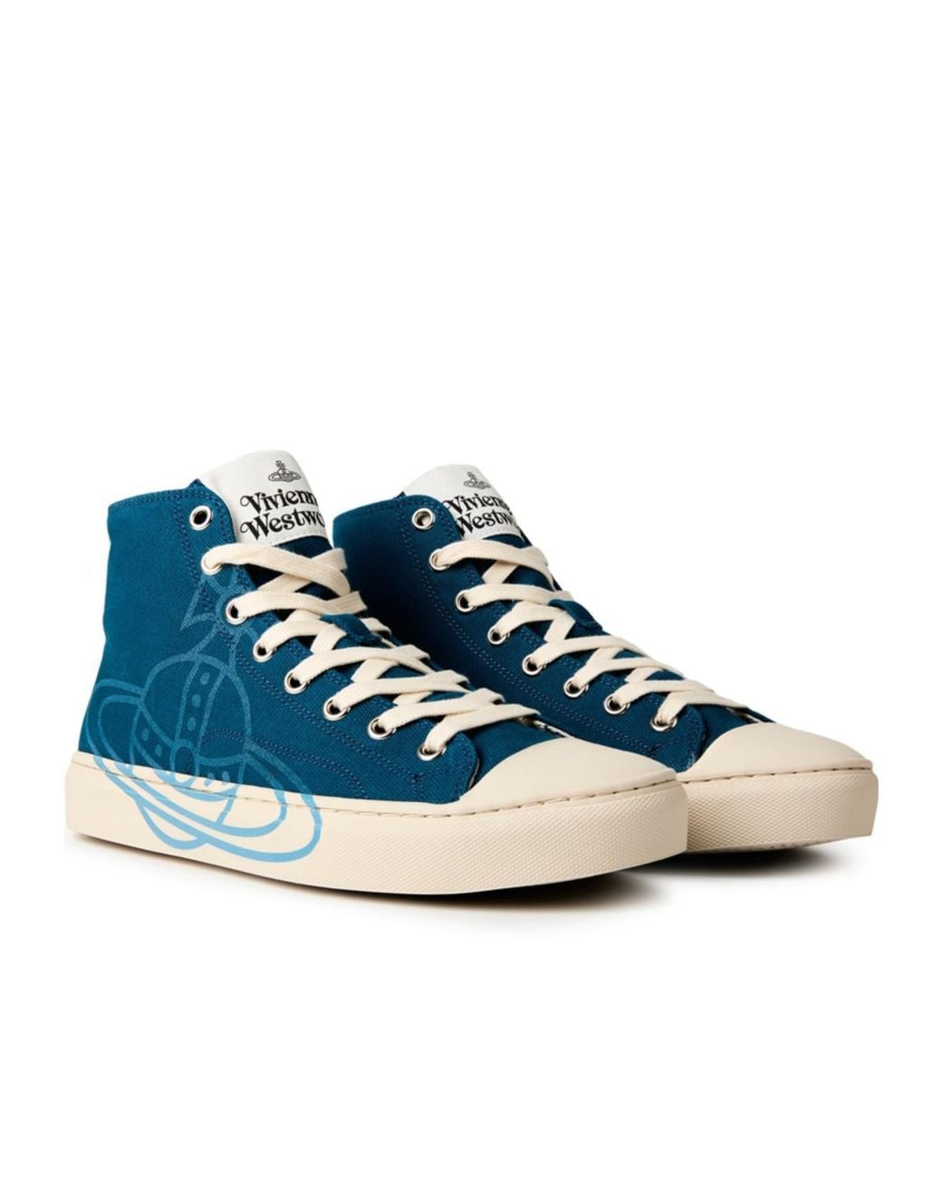 Vivienne Westwood Blue Lace-Up High-Top Sneakers