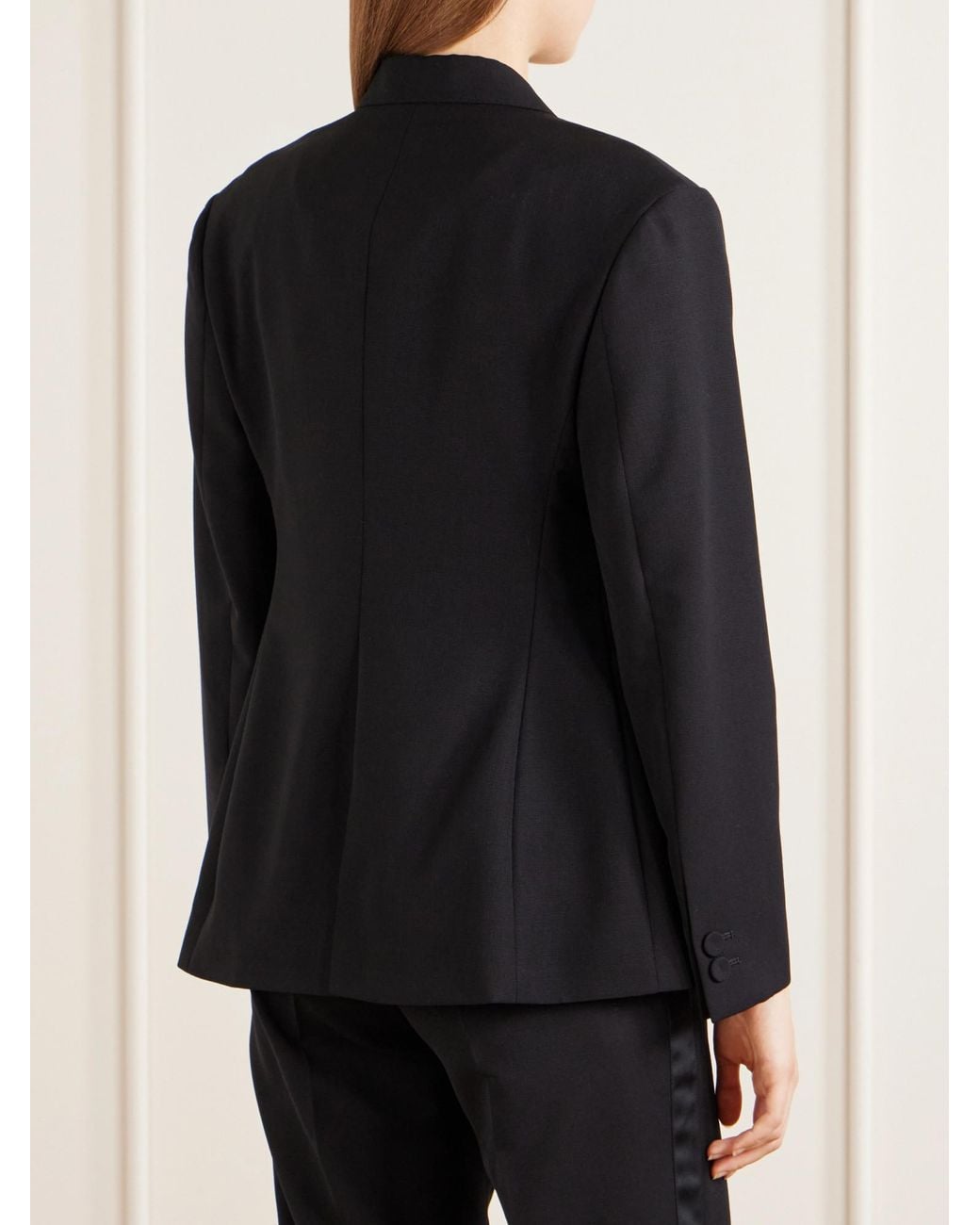 Wales Bonner Black Satin-Trimmed Wool-Twill Jacket
