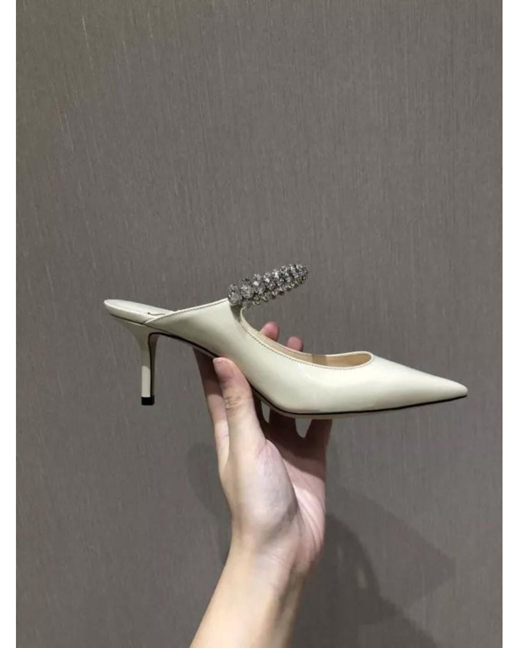 Jimmy Choo White Bing 65 Pointed Toe Pumps