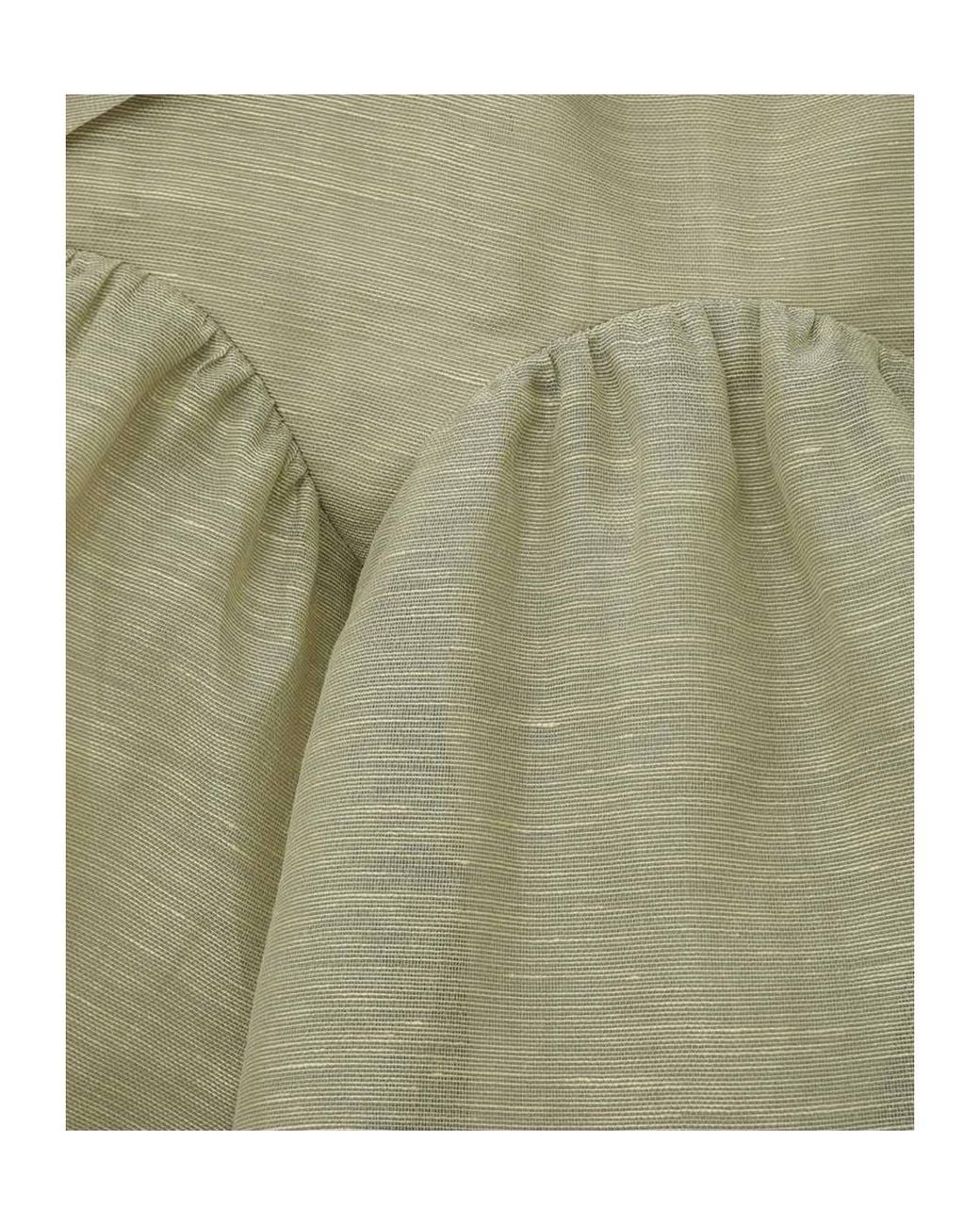Zimmermann Green Rebellion Drape Mini Dress