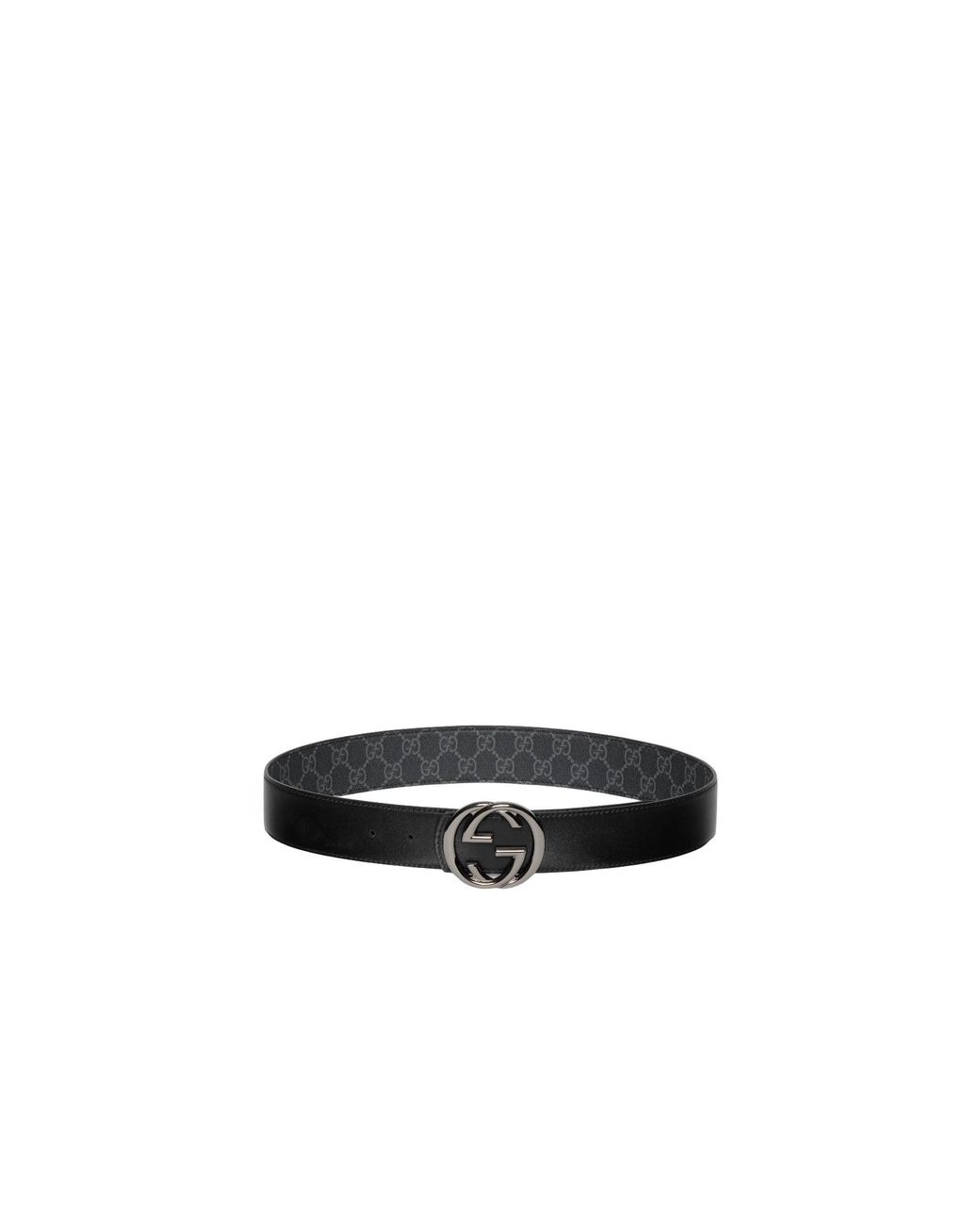 Gucci White Reversible Interlocking G Buckle Belt for men