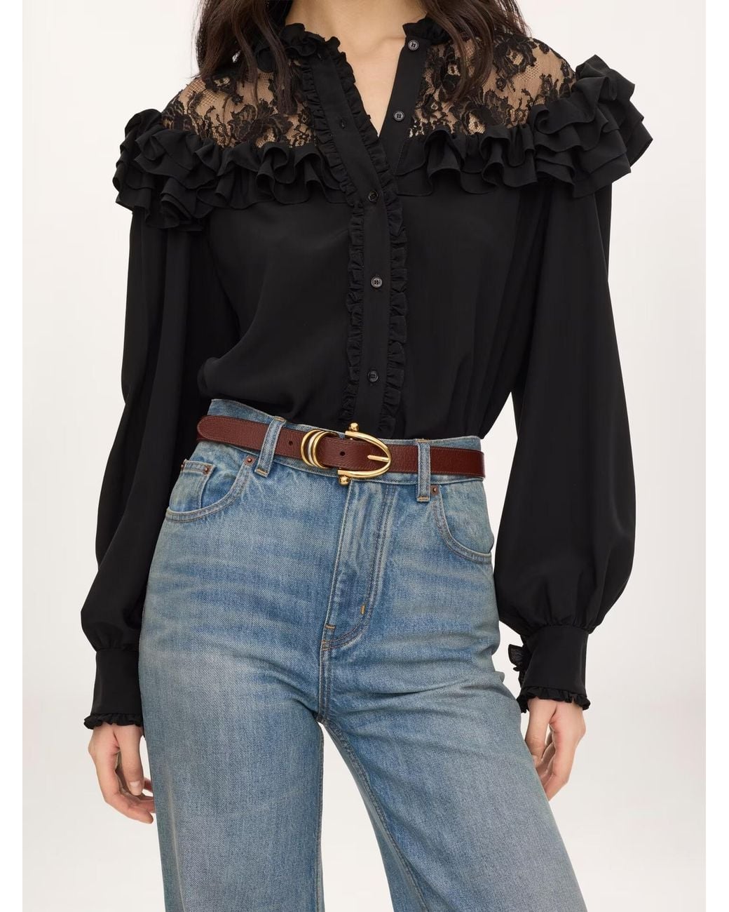 Chloé White Chloé Bracelet Buckle Belt