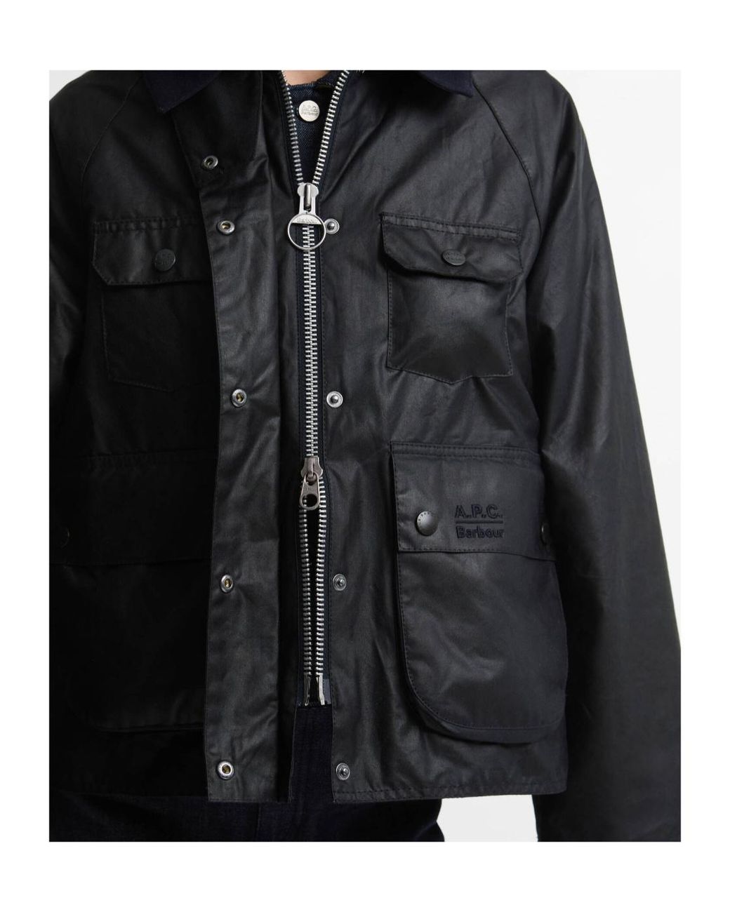 Barbour Black X A.P.C. Spey Waxed Jacket