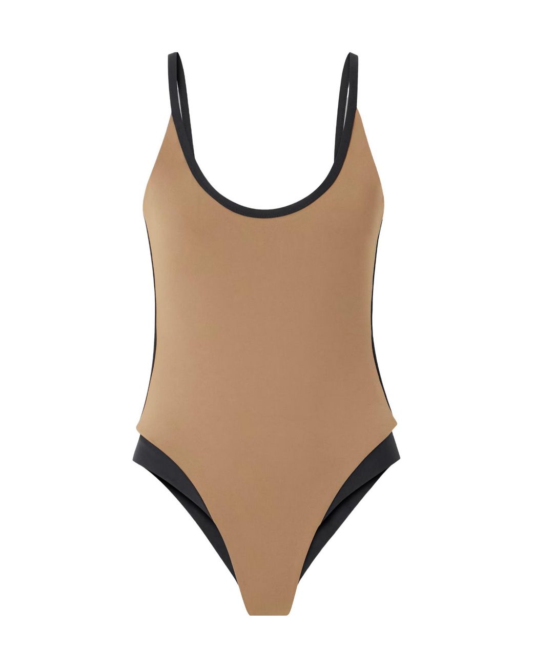 Marysia Swim Brown Two-Tone One-Piece Swimsuit